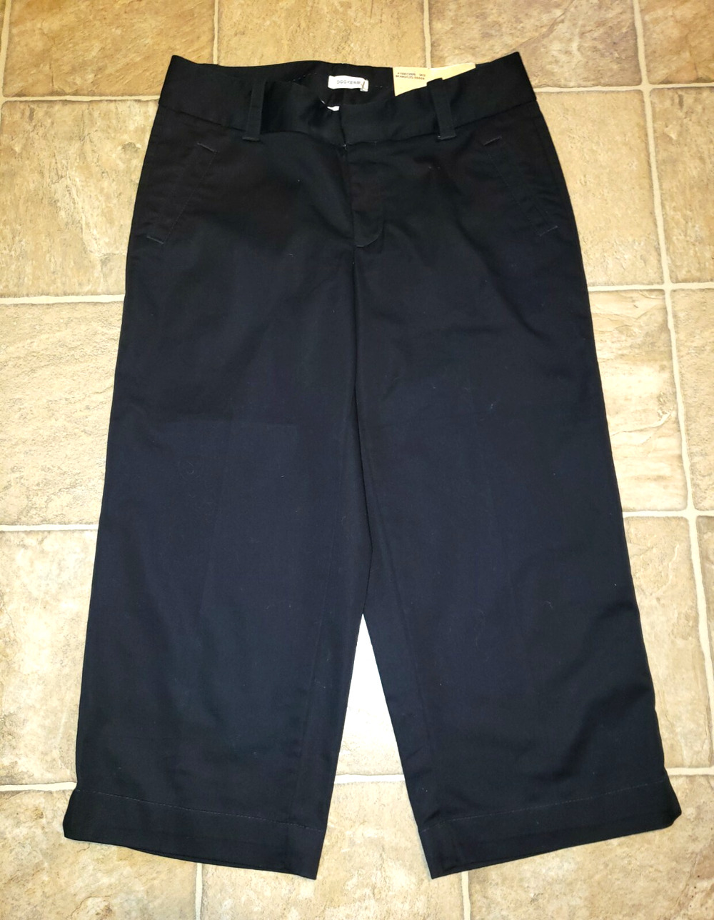 NEW DOCKERS SZ 6 CAPRI PANTS BLACK STRETCH WOMEN 2108